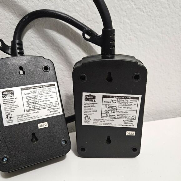 Lowe's Project Source Set of 2, 2-Outlet Plug-In Countdown Lighting Timer - Picture 5 of 5